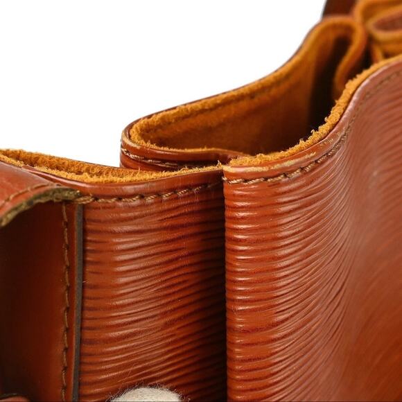 AUTHENTIC LOUIS VUITTON BROWN EPI SAC DEPAULE PM SHOULDER BAG VI0973 - Picture 7 of 9